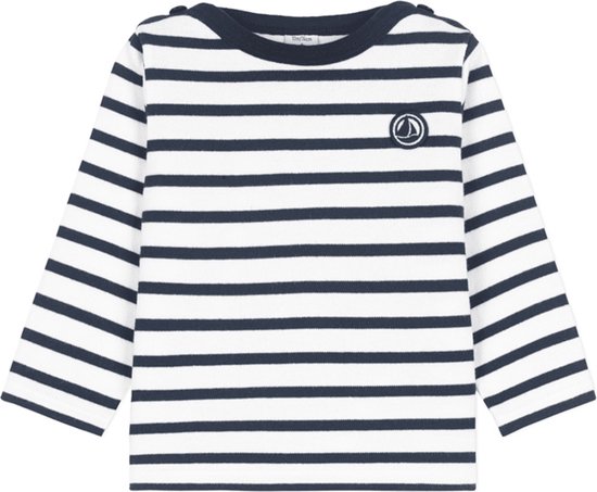 Petit Bateau Mariniere Tops & T-shirts Unisex - Shirt - Blauw - Maat 68