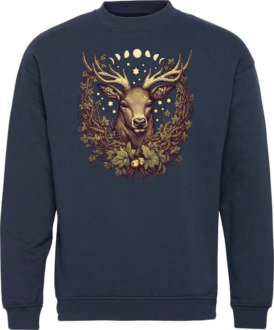 Kersttrui Rudolf | Foute Kersttrui Dames Heren | Kerstcadeau | Kerstpakket | Navy | maat 4XL