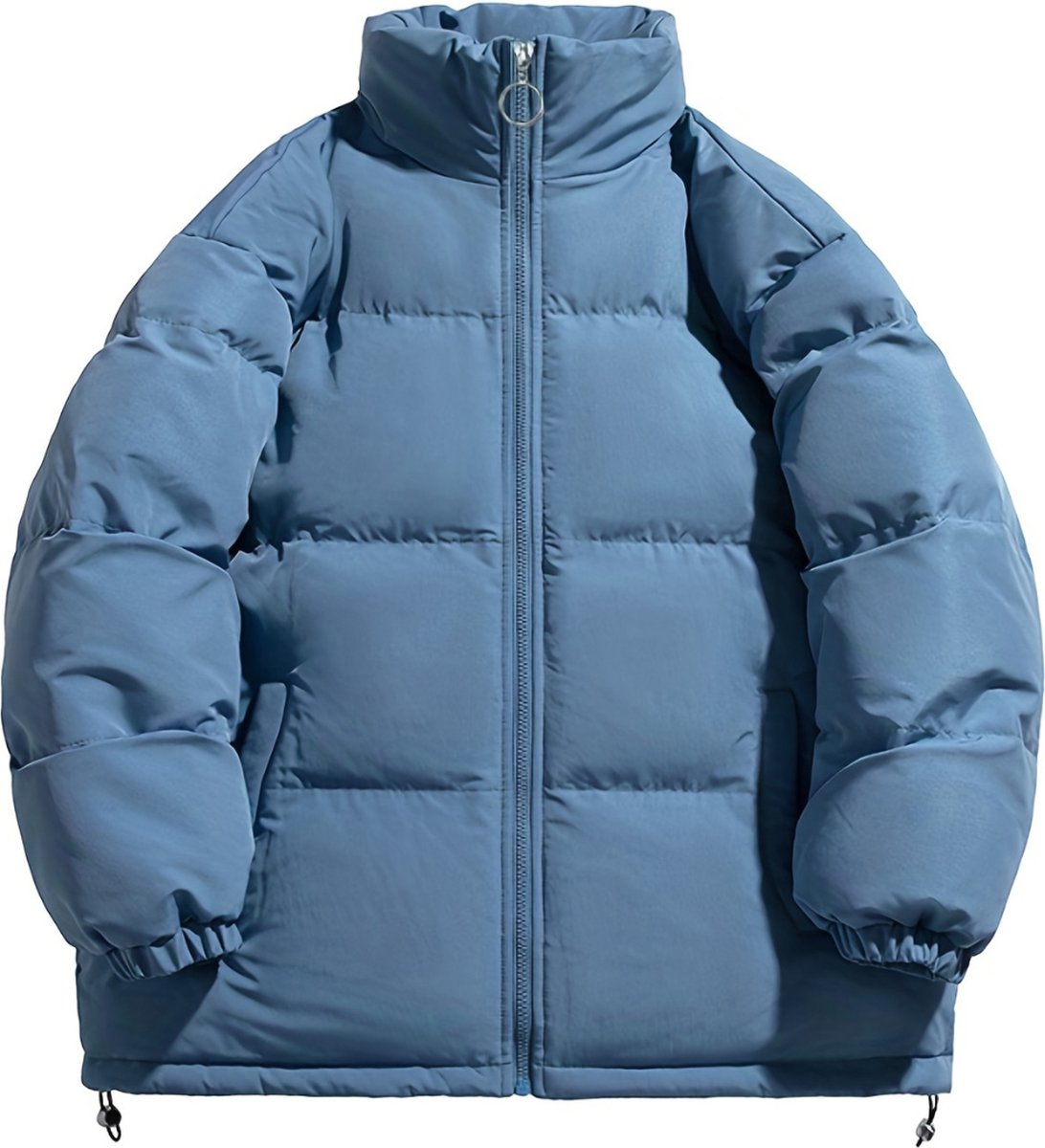 Livano Winterjas Voor Dames Faux Fur Bontkraag Parka Jas Winter Volwassen Blauw