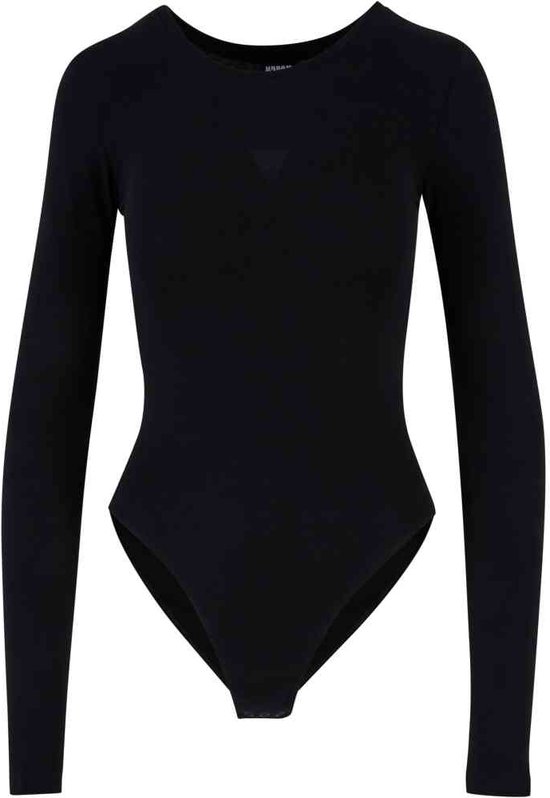 Urban Classics - Stretch Jersey Longsleeve Bodysuit - 3XL - Zwart