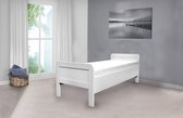 Bed Box Wonen - Seniorenbed Nelson - wit eiken - 90x200 - met elektrische lattenbodem en matras