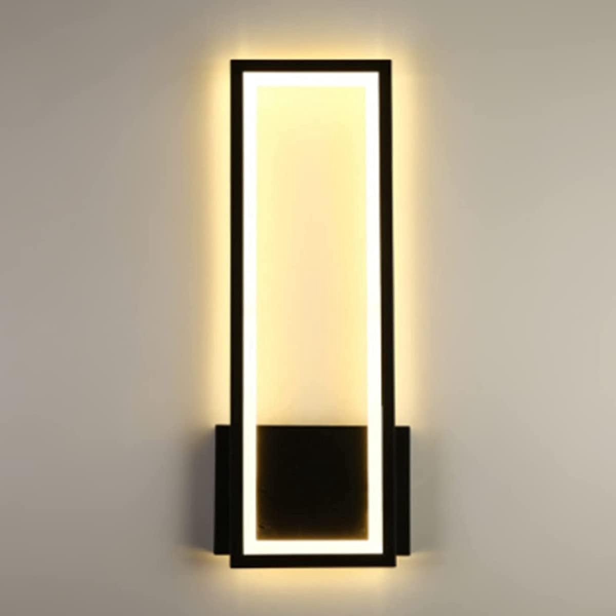 Goeco LED Wandlamp 16W - Zwart - Geschikt voor Binnen - Industrieel Modern Warm wit 3000K