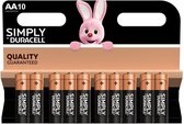 Duracell simply AA batterijen - 10 stuks