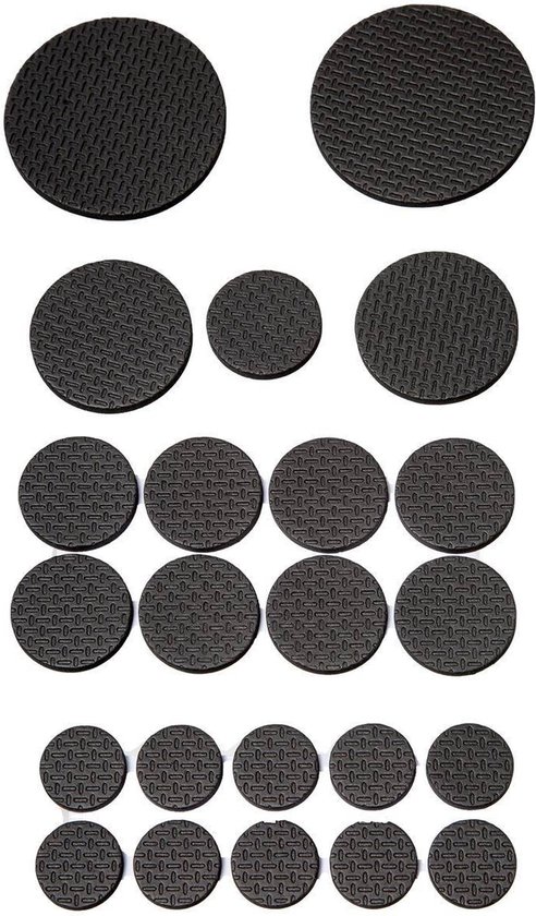 5Five meubel/vloerbeschermers - 50-delig - zwart - zelfklevend - EVA schuim - meubelviltjes