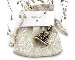 Sneeuwzakje Zennn… geluksbrenger-boeddha-beschermer-buddha-zen-meditatie-brievenbus cadeau-voor hem/haar-geschenkzakje-gift-reizen-nieuw huis-feestdagen
