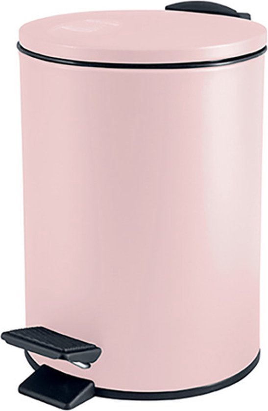 Poubelle à Pédale 3L En Acier Inoxydable Blanc - Salle De Bain Carrée - Marque Harbour Housewares