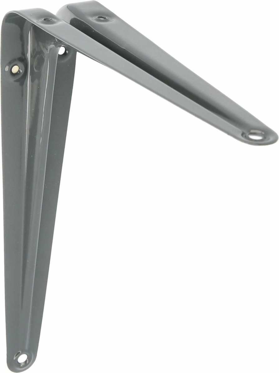 AMIG Plankdrager/planksteun van metaal - gelakt grijs - H175 x B150 mm