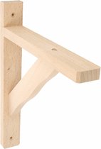 AMIG Plankdrager/planksteun van hout - lichtbruin - H320 x B280 mm - boekenplank steunen - tot 105 kg