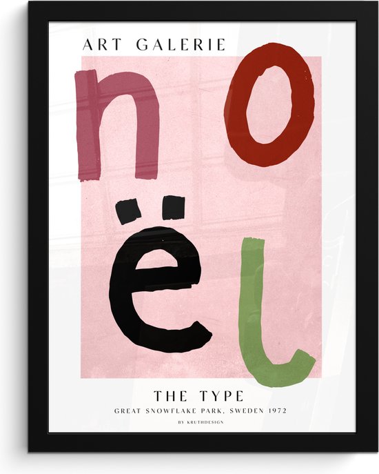 Fotolijst inclusief poster 30x40 cm - Quote noël - Kerst accessoires - Foto in kader - Muurposter met zwarte lijst - Wanddecoratie kerstversiering - Fotokader decoratie - Posters in fotolijsten - Muurdecoratie woonkamer - Noel decoration