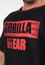 Gorilla Wear Wallace Workout Top - Zwart/Rood - L/XL
