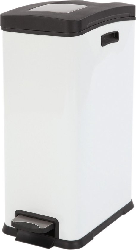 EKO - Rejoice pedaalemmer 30 liter - Steel Plastic - wit - Prullenbak