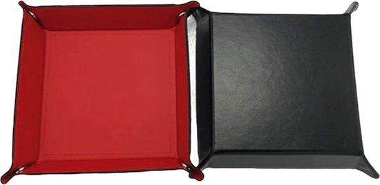 Plateau de dés - Rouge - Plateau de dés - Donjons et Dragons - Plateau de graines - Plateau de dés - Piste de dés - Piste de poker - Boîte de dés - Plateau de dés - Dés