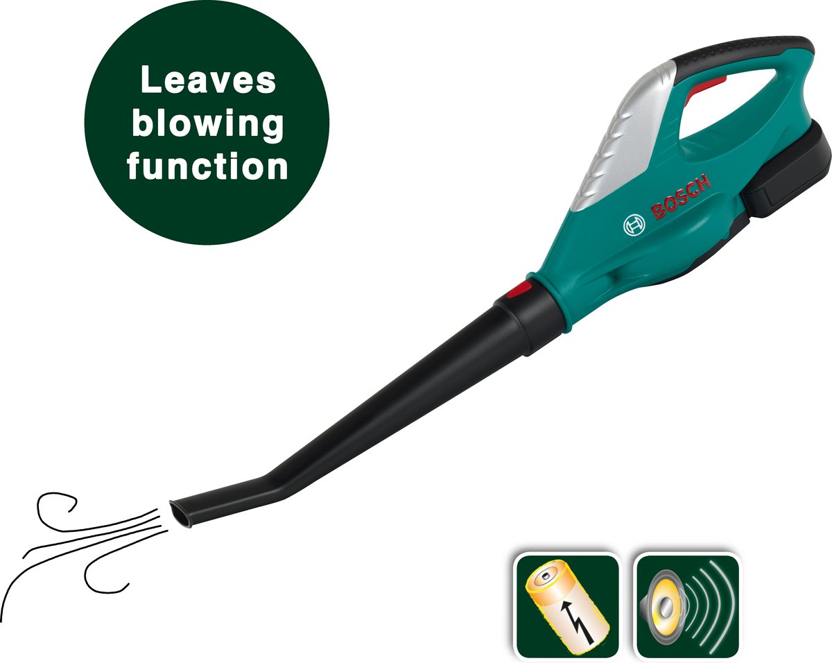 Klein Toys Bosch tuin bladblazer - speelgoed - incl. lucht blazen en geluid - groen/zwart – foto 3