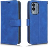 Geschikt voor Nokia X30 5G Lederen folio Magnetische sluiting Design Wallet Flip Hoesje - Blauw