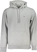 Tommy Jeans Tjm Regular Fleece Hoodie Truien & Vesten Heren - Sweater - Hoodie - Vest- Lichtgrijs - Maat XL