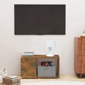 vidaXL tv-meubel bewerkt hout - gerookt eiken - 60 x 24 x 32 cm (B x D x H) - Kast