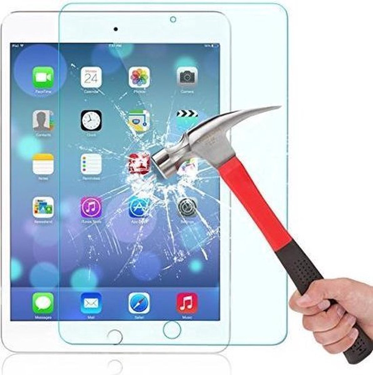 CHPN - Screen protectie - Geschikt voor Apple iPad Mini 4 - Tempered Glass Screen Protector - 2.5D - 9H - 0.26mm