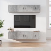 vidaXL TV-meubelset - Betongrijs - 2x 100x34.5x40cm - 4x 40x34.5x40cm - Kast