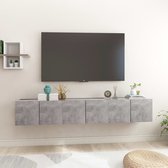 vidaXL Tv-meubel betongrijs 60 x 30 x 30 cm - 3-delig - Kast
