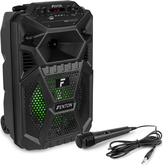 Karaoke set - Fenton FPC8T - Karaoke speaker op accu - 100 Watt - Karaoke set met microfoon — afbeelding 2