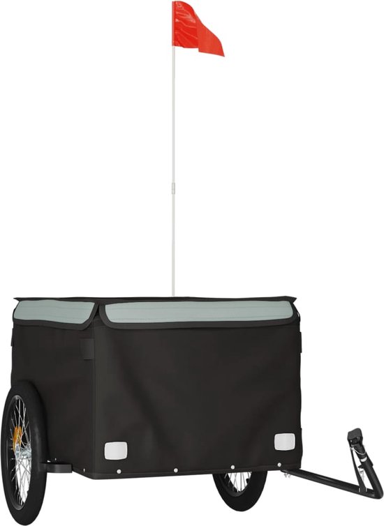Fietstrailer 45 kg ijzer zwart kopen
