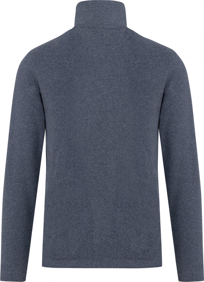 Kariban Microfleece met rits heren K911 French Heather Marineblauw