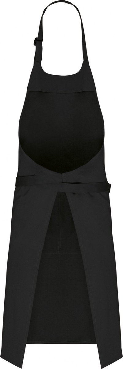 Schort/Tuniek/Werkblouse Unisex One Size Kariban Black 100% Katoen