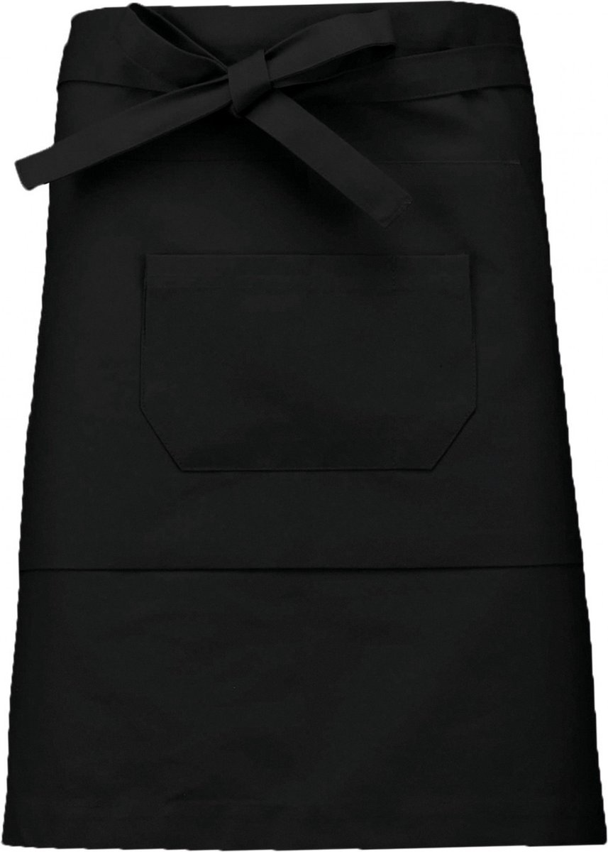 Schort/Tuniek/Werkblouse Unisex One Size Kariban Black 100% Katoen