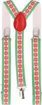 Chaks Kerst bretels - groen - voor volwassenen - one size