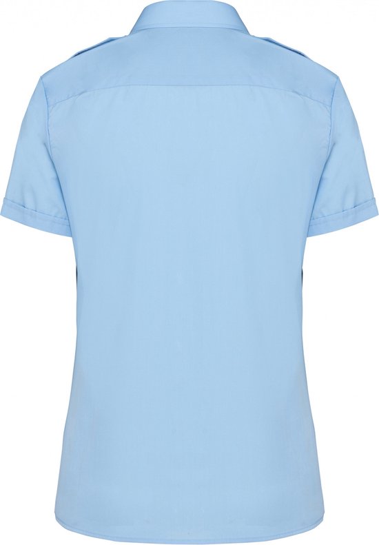 Chemisier Femme S Kariban Manches courtes Blue ciel 65% Polyester, 35% Katoen