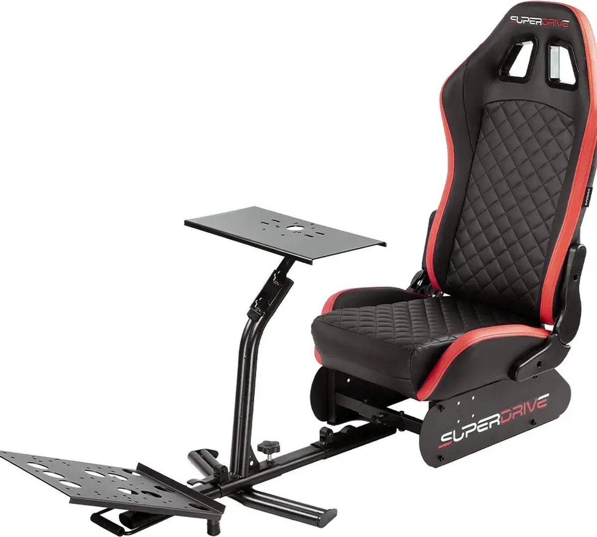Subsonic Superdrive Racing Seat – Simulator Cockpit met Bucket Seat – Stuur- & Pedalenhouder – Verstelbaar Frame voor PS5, Xbox & PC