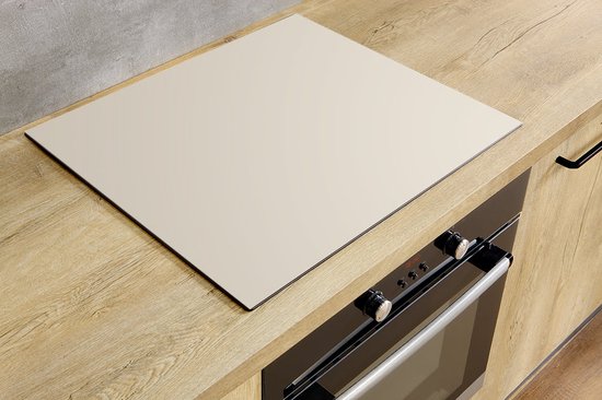 Inductiebeschermer - Crème Wit - 83x51.5 cm - Inductiebeschermer - Inductie Afdekplaat Kookplaat - Inductie Mat - Anti-Slip - Keuken Decoratie - Keuken Accessoires