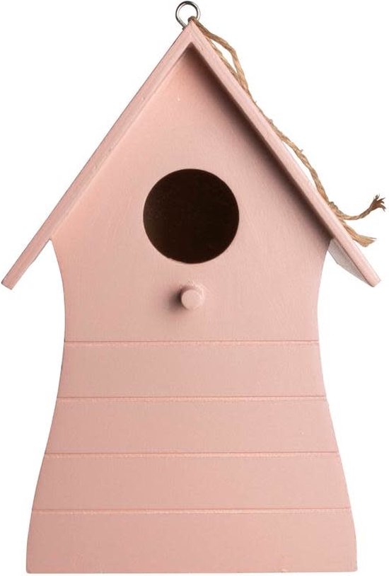 Gusta - Vogelhuisje - Roze - Hout - 14x20,5cm - Gusta®