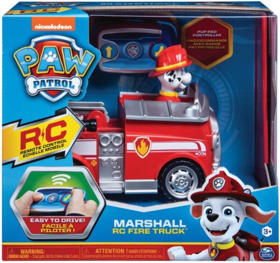 PAW Patrol, Camion de pompier de Marcus avec figurine à collectionner, pour  les enfants à partir de 3 ans 