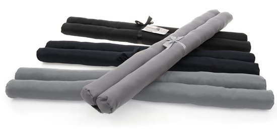 Dubbele tochtrol - 82 cm - tocht rol - tochtstopper - zwart | bol