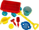 Klein Toys Aqua Action bolderkar - incl. talrijke accesoires voor het strand of de speeltuin - blauw rood geel