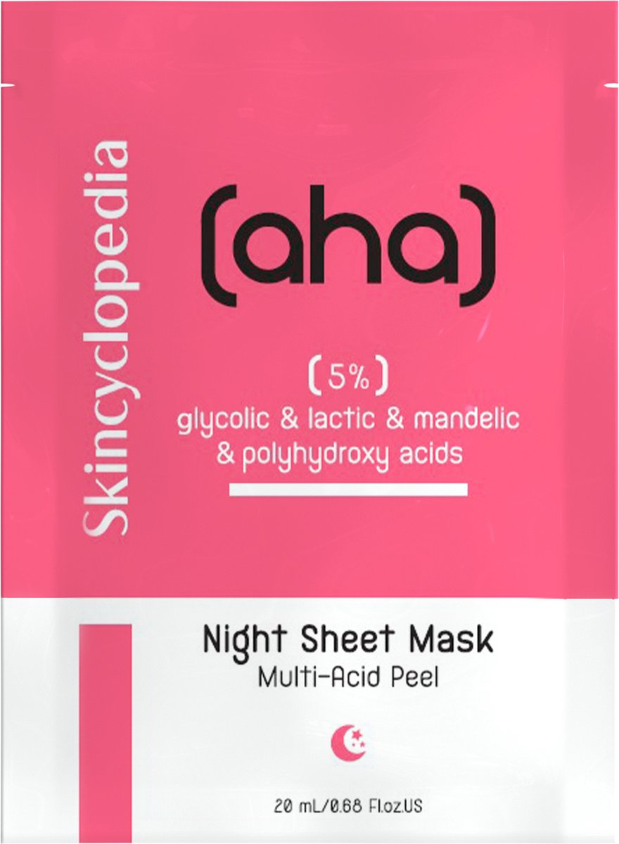 Goedkoopste Skincyclopedia Sheet Mask – Set van 3 verpakkingen – Nachtverzorging met 5 Amandelzuur, Glycolzuur, Melkzuur & Polyhydroxyzuren – Vermindert Huidonvolkomenheden, Verheldert Pigmentvlekken & Verwijdert Dode Huidcellen