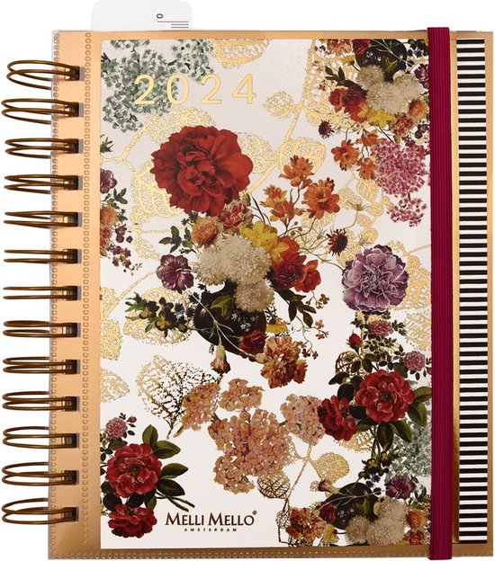 Melli Mello Floral fantasy DIY agenda 2024 - planner - bullet journal - 12 mnd - Melli Mello