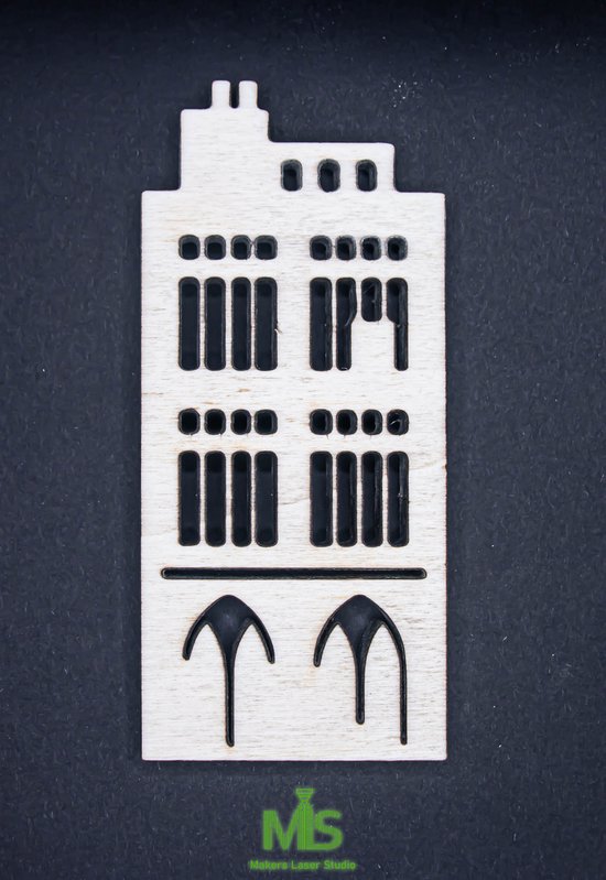 Houten Mini Huizen, Set van 5 Houten Huis Vormen,kerst huizen, DIY Huis Blank, DIY Huis Decoratie, kerst decoratie Hout Craft Supplies/ amsterdamse huizen/ suvenier/houten huisjes/ kerst huisjes — afbeelding 3