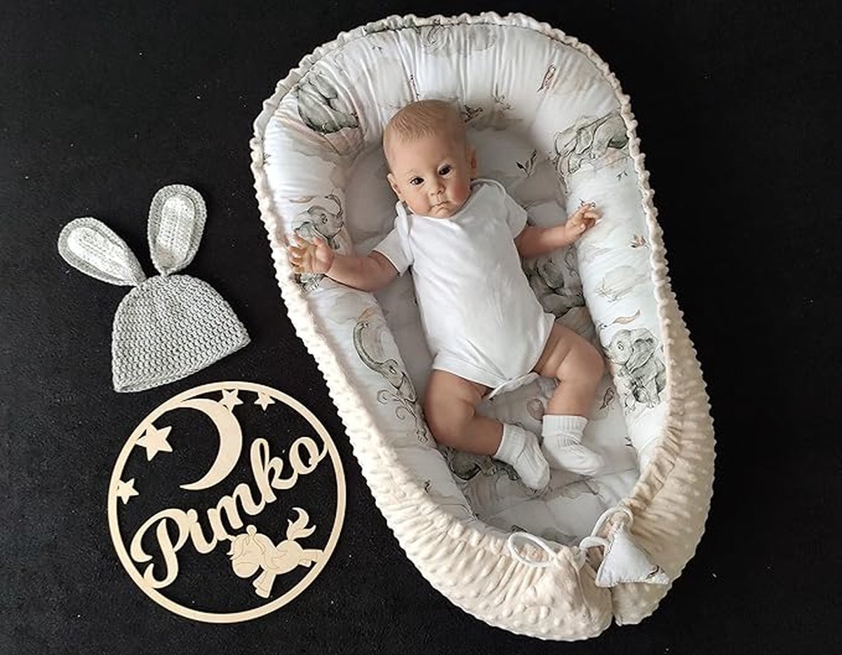 Baby Cocoon Bumper Reiswieg 100% katoen Anti-allergisch