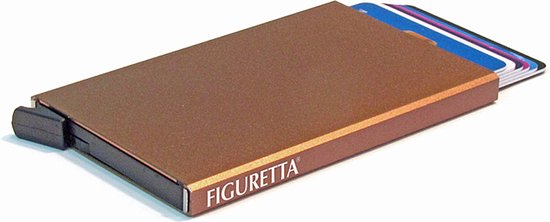 Figuretta ® RFID Creditcardhouder - 6 pasjes - Aluminium - Pasjeshouder - Kaarthouder- Brons