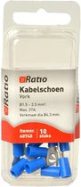 Ratio® Kabelschoen Vork 1,5-2,5mm² - ?4mm - Blauw - 10st in blister