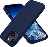 MNCdigi - Slim-fit siliconen hoesje - Marineblauw - Geschikt voor Apple iPhone 14