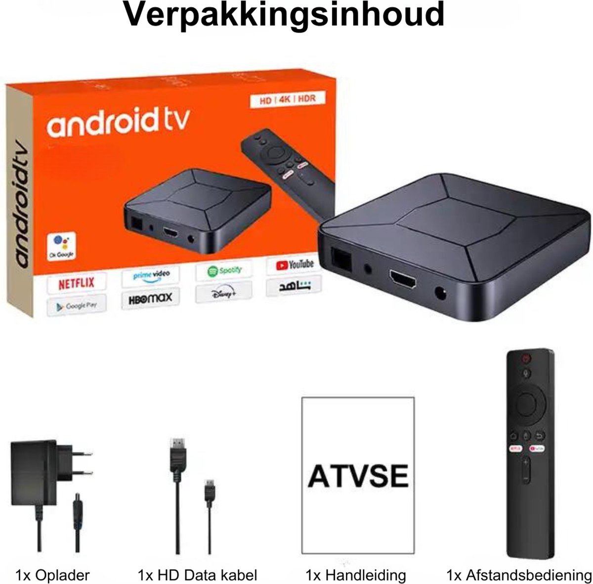 Android TV Box 4K Chromecast Streaming Box met WiFi Bluetooth Incl. Google  assistant | bol