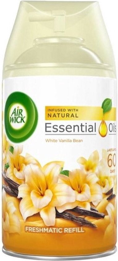 Air Wick - Luchtverfrisser - Navulling - White Vanilla Bean - 4 x 250ml - Air Wick