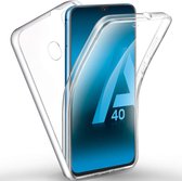 Samsung A40 360° clear PC + TPU hoesje - Bescherming - Screen protector - Volledige bescherming - Tweedelig