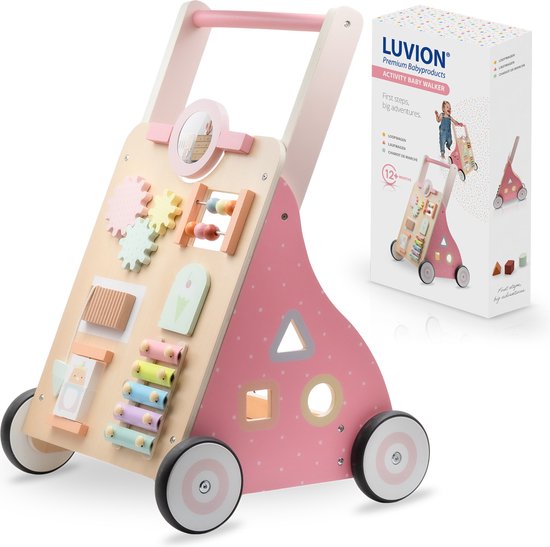 LUVION® Activity Baby Walker - Spelenderwijs leren lopen - Loopwagen - Roze