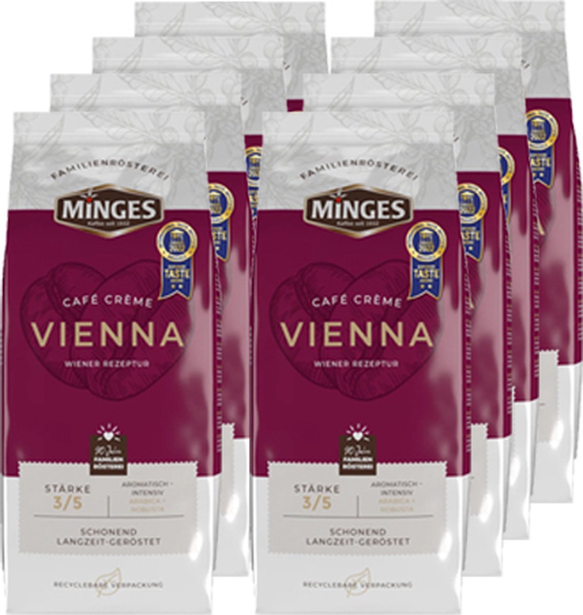 Goedkoopste Minges - Café Crème Vienna Bonen - 8x 1kg