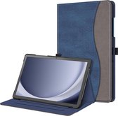 Geschikt voor Samsung Galaxy Tab A9 Plus Book Stand Cover hoesje - Grijs / Blauw