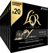 Bol.com L'OR Espresso Ristretto Koffiecups - Intensiteit 11/12 - 10 x 20 Capsules aanbieding
